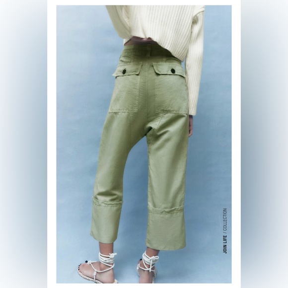 NWT ZARA COTTON PANTS - Picture 1 of 10
